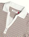 U.S. Polo Assn. Women Boxy Fit Chevron Printed Polo Shirt