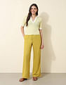 U.S. Polo Assn. Women Contrast Collar Textured Polo Shirt