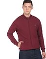 Arrow Sports High Neck Zip Up Solid Sweater