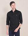 U.S. Polo Assn. Cutaway Collar Self Design Shirt