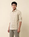 U.S. Polo Assn. Windowpane Checked Pure Cotton Shirt