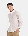 U.S. Polo Assn. Striped Long Sleeve Cutaway Collar Casual Shirt
