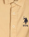 U.S. Polo Assn. Kids Boys Spread Collar Solid Shirt