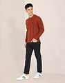 U.S. Polo Assn. Crew Neck Vertical Stripe Sweater
