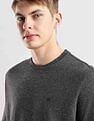 Calvin Klein Jeans Mens Black Self-design T-Shirts