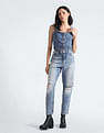 Calvin Klein Mid Rise Distressed Mom Jeans