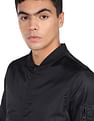 Flying Machine Stand Collar Solid Casual Jacket