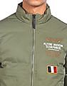 Flying Machine High Neck Solid Quilted Jacket