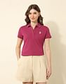 U.S. Polo Assn. Women Regular Fit Solid Polo Shirt