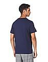 Aeropostale Men Navy Crew Neck Striped T-Shirt