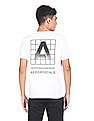 Aeropostale Men White Crew Neck Brand Print T-Shirt