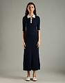 Tommy Hilfiger Viscose Polo Collar T-Shirt Dress