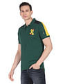 AD by Arvind Contrast Sleeve Sporty Polo Shirt