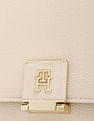 Tommy Hilfiger Solid Cream PU Bag