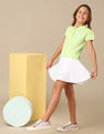 U.S. Polo Assn. Kids Girls Brand Printed Relaxed Fit Polo Shirt