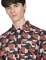 Flying Machine Abstract Print Cotton Shirt