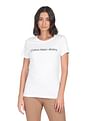 Calvin Klein Jeans Women Assorted Pure Cotton Slim Fit T-Shirt - Pack Of 2