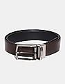 U.S. Polo Assn. Black And Brown Metallic Buckle Reversible Belt