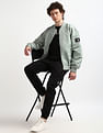 Calvin Klein Regular Fit Solid Bomber Jacket