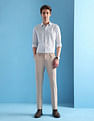 Arrow Vertical Striped Manhattan Slim Fit Velocity Shirt