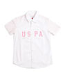 U.S. Polo Assn. Kids Boys Vertical Striped Regular Fit Shirt
