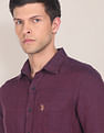 U.S. Polo Assn. Cross Dyed Linen Solid Shirt