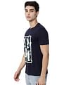 AD by Arvind Crew Neck Graphic Print Cotton T-Shirt