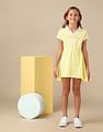 U.S. Polo Assn. Kids Girls Brand Printed Polo Dress