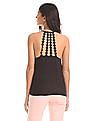 Aeropostale Lace Back Solid Tank Top