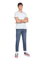 Flying Machine Stone Wash Slash Slim Tapered Fit Jeans