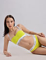 Calvin Klein Underwear Womens Green Solid Panties