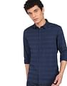 Flying Machine Geometric Print Cotton Shirt