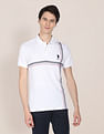 U.S. Polo Assn. Offset Stripe Cotton Polo Shirt