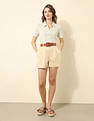 U.S. Polo Assn. Women Schiffli Regular Fit Polo Shirt