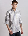 Calvin Klein Jeans Vertical Stripes Slim Fit Plain Woven Shirt