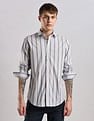 Calvin Klein Jeans Vertical Stripes Slim Fit Plain Woven Shirt