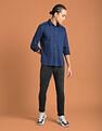 Flying Machine Patterned Print Twill Cotton Shirt