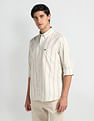 Arrow Sports Vertical Stripe Oxford Shirt