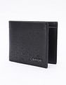 Calvin Klein Logo Black Leather Bi-Fold Wallet