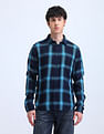 Flying Machine Grid Tattersall Checked Twill Shirt