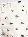 U.S. Polo Assn. Men White Mid Rise Logo Print Shorts