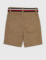 Tommy Hilfiger Boys Brown Solid Shorts