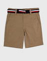Tommy Hilfiger Boys Brown Solid Shorts
