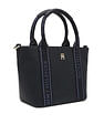 Tommy Hilfiger Solid Blue Pu Handbags