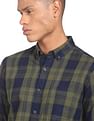 Flying Machine Button-Down Collar Plaid Check Shirt
