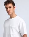 Flying Machine Solid Pattern Relaxed Fit T-Shirt