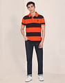U.S. Polo Assn. Stripe Pique Polo Shirt