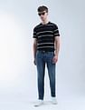 Flying Machine Slash Slim Tapered Fit Light Washed Jeans