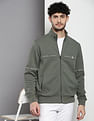 Calvin Klein High Neck Solid Zip Through Sweatshirt