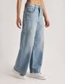 Calvin Klein Jeans Light-Wash Mid Rise Wide Leg Jeans